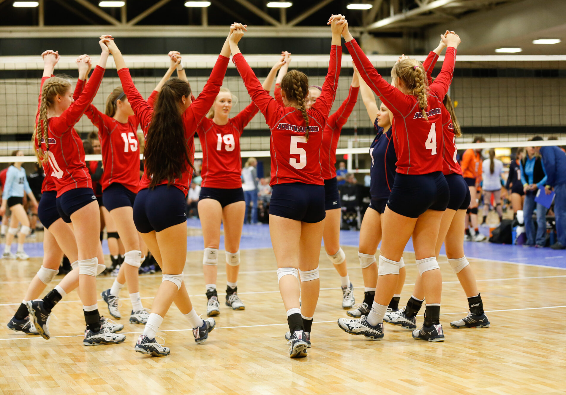 Austin Juniors Volleyball competes at the Lone Star Classic Volleyball Tournament in Dallas, Texas on April 23, 2016. (Photo by/Sharon Ellman)